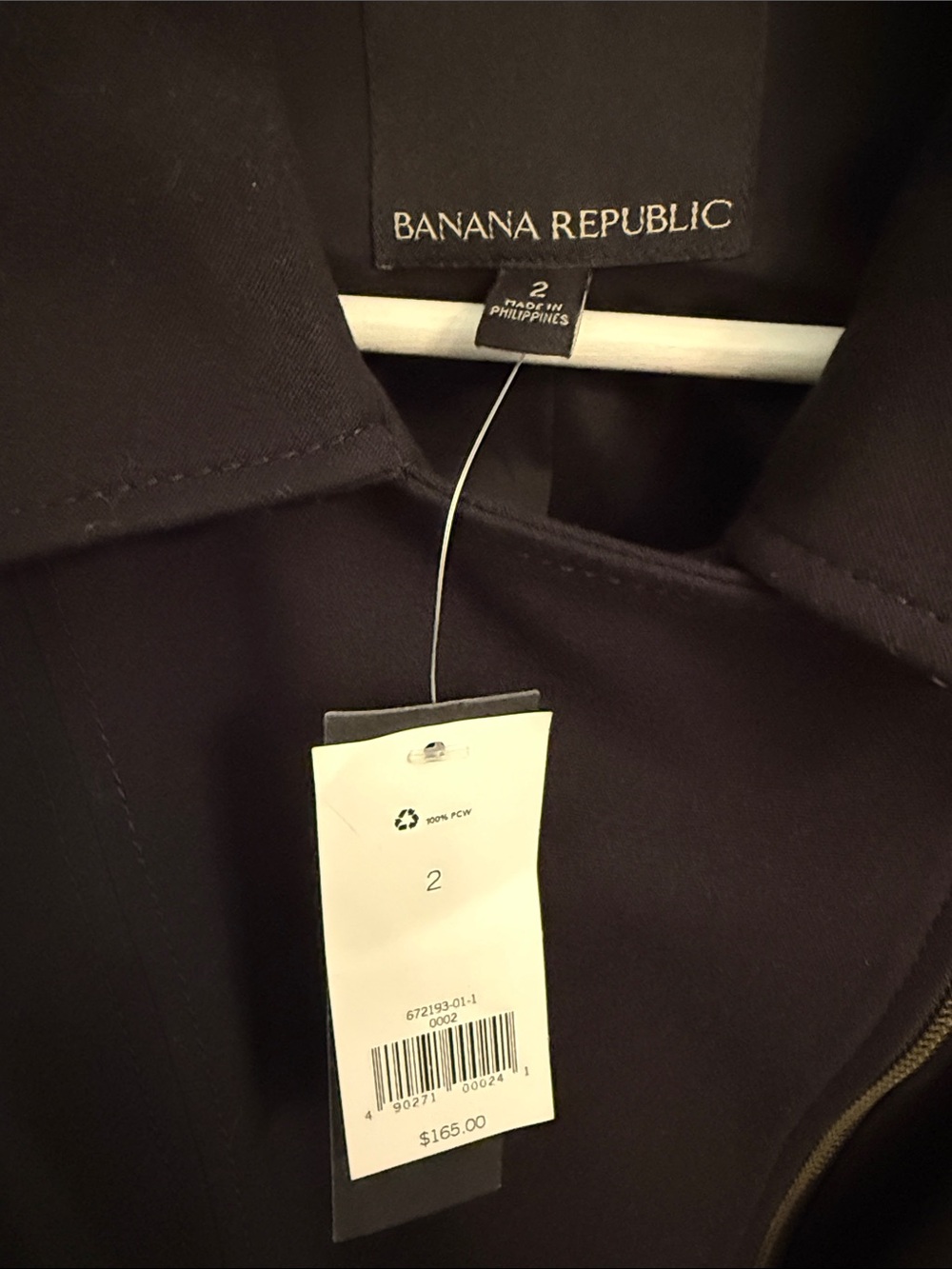 Banana Republic Black Zip Moto Blazer - Picture 3 of 4